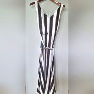Lafayette 148 New York Memphis Seaside Striped Midi Dress Womens size 2